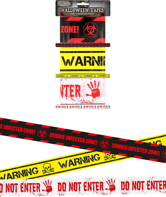 Realistic Halloween Crime Scene Warning Tape (3 Meter Pack)